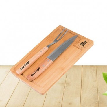 Tábua, Garfo e Faca para Churrasco Personalizados em Bagé