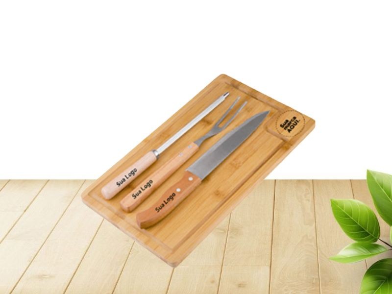 Tábua, Garfo, Faca e Afiador para Churrasco Personalizados em Canoas