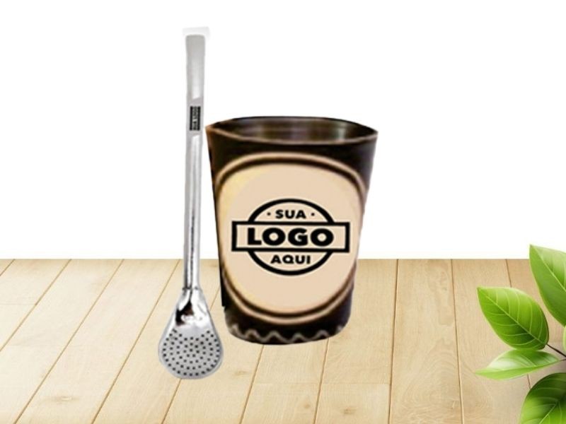Kit com Cuia e Bomba para Tererê Personalizados em Canoas