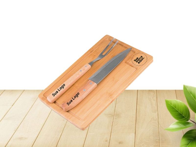 Tábua, Garfo e Faca para Churrasco Personalizados em Bagé