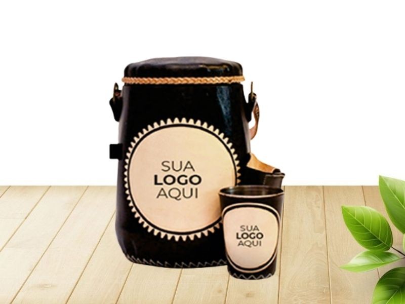 Kit com Cuia e Garrafa Térmica para Tererê Personalizados em Bagé